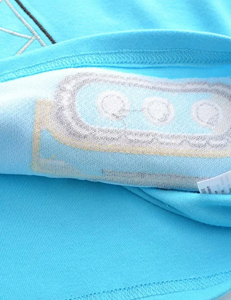 Excavator Appliqué Embroidered Long Sleeve T-shirt - Image 4