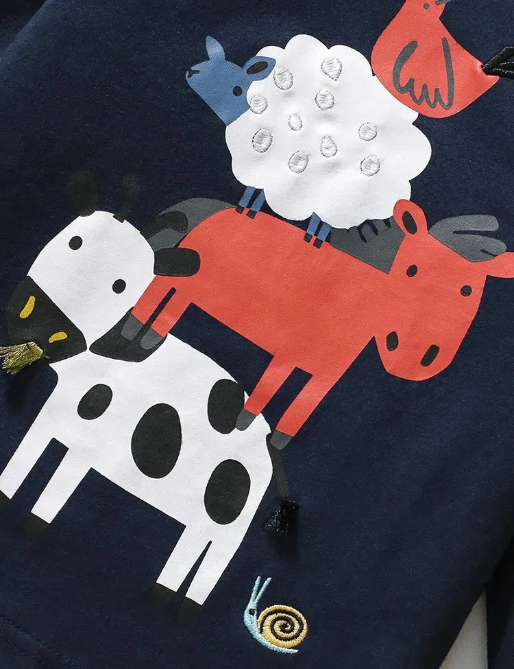 Farm Animal Printed Long Sleeve T-Shirt - Image 2