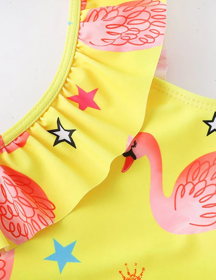 Flamingo Print One-piece Swimsuit - Image 2