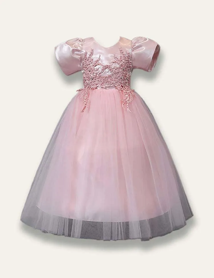 Floral Elegant Princess Party Tulle Dress - Image 3