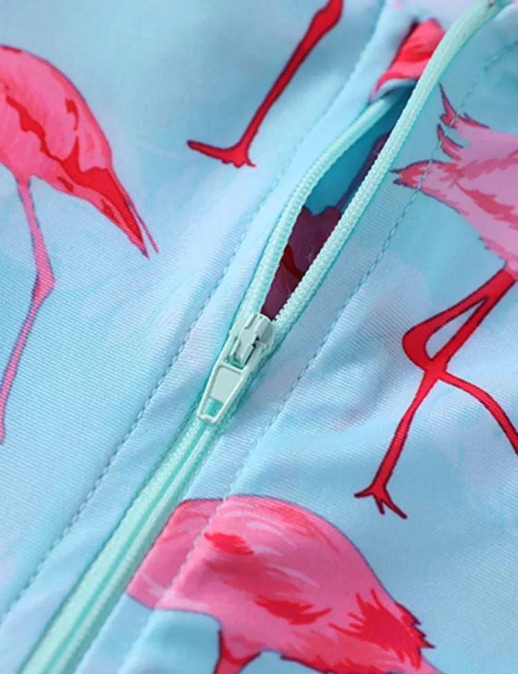 Floral Flamingo Printed Swimsuit - Image 5