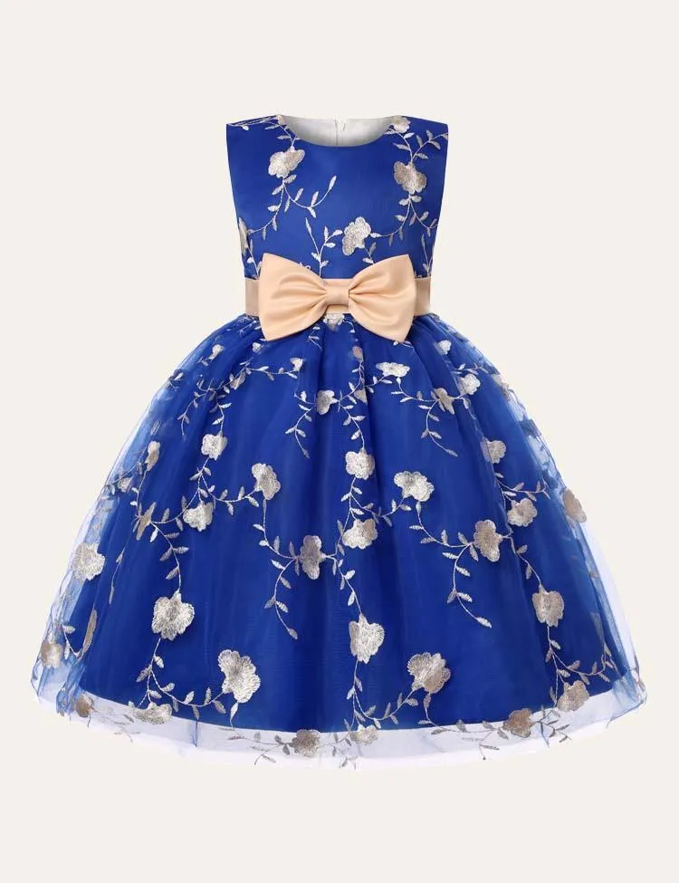 Floral Gauzy Party Dress - Image 2