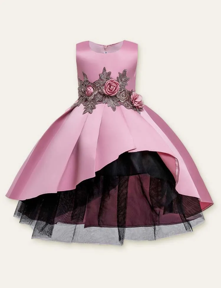 Floral Mesh Party Dress - Image 2