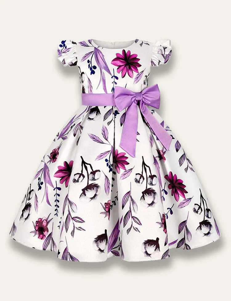 Floral Print Party Dress - Image 3