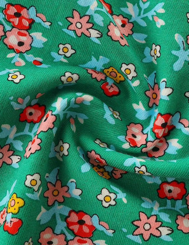 Floral Printed Bird Appliqué Dress - Image 3