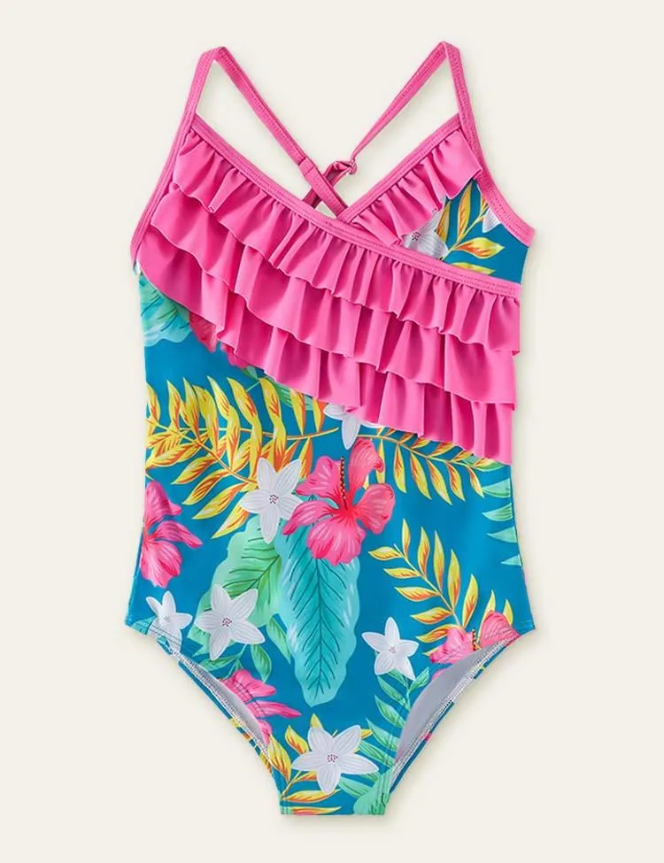 Floral Printed One-Piece Swimsuit - Image 3