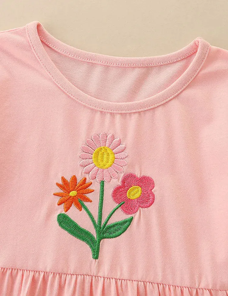 Flower Embroidered Dress - Image 3