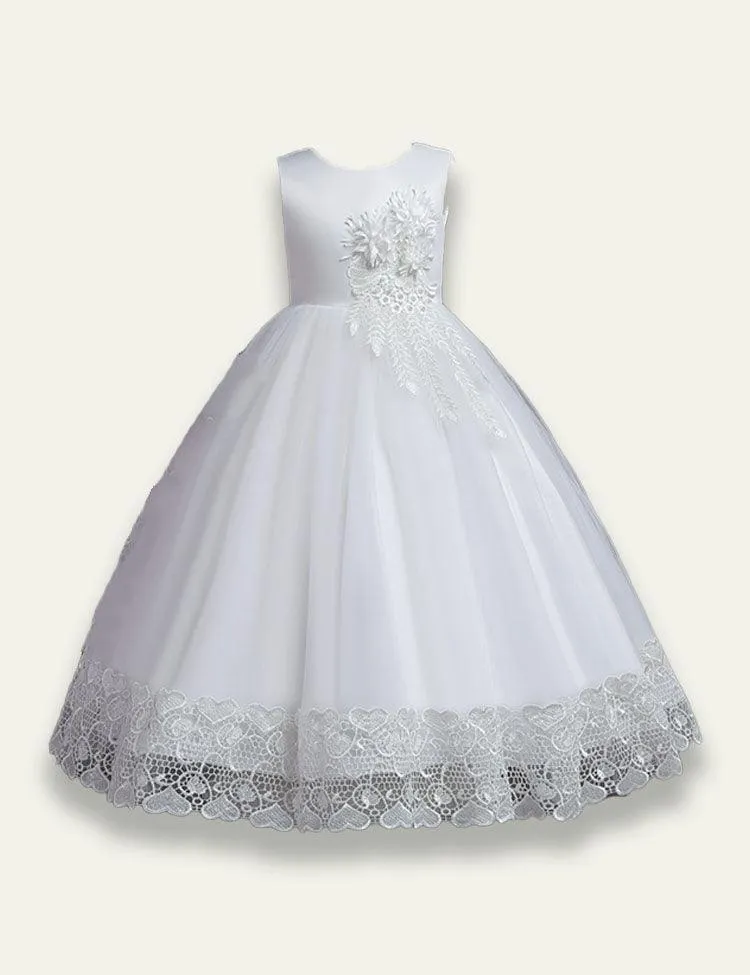 Flower Flat Tail Long Tail Party Dress - Image 4