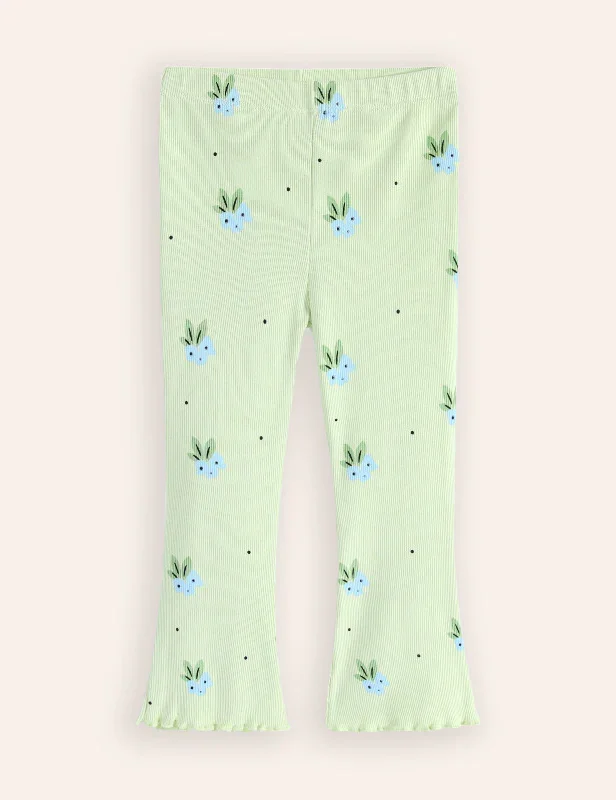Flower Print Flared Leggings
