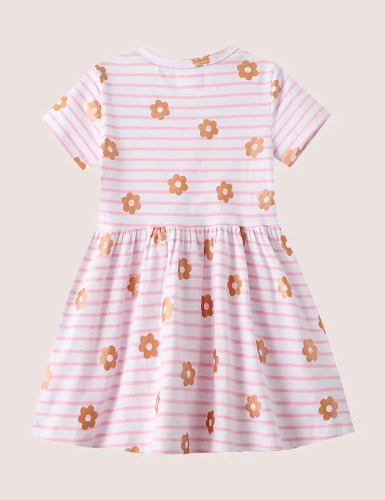 Flower Striped Dress - Image 3