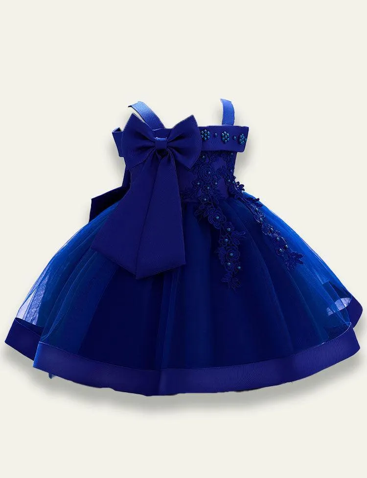 Flower Suppender Party Dress
