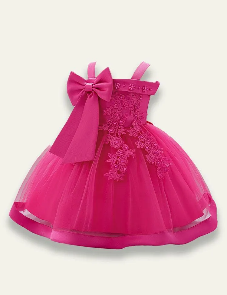 Flower Suppender Party Dress - Image 6