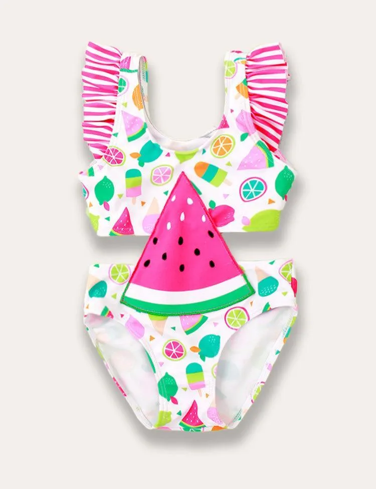 Fruit Appliqué One Piece Swimsuit - Image 3