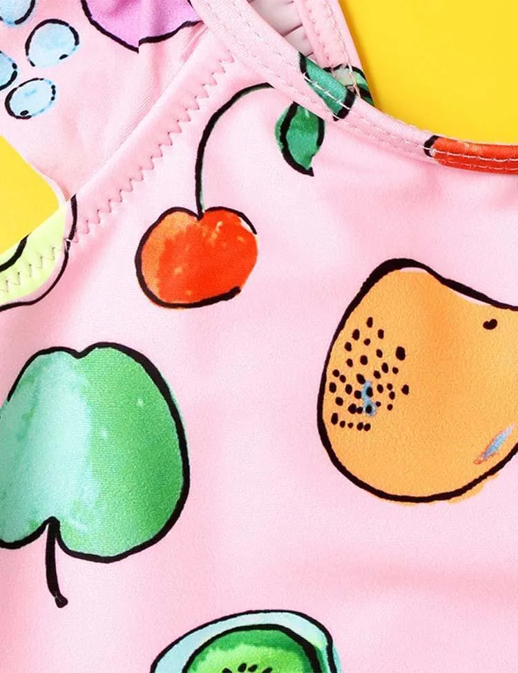 Full Printed Cartoon Fruit Swimsuit - Image 3