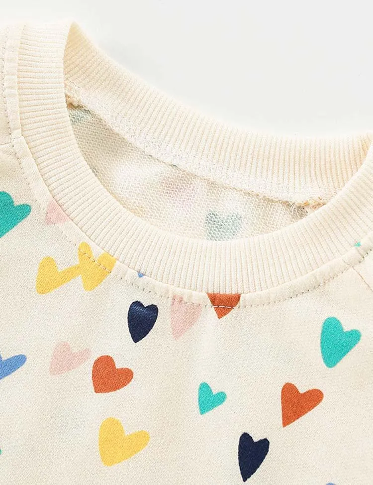 Love Printed Ruffled Long Sleeve T-shirt - Image 2