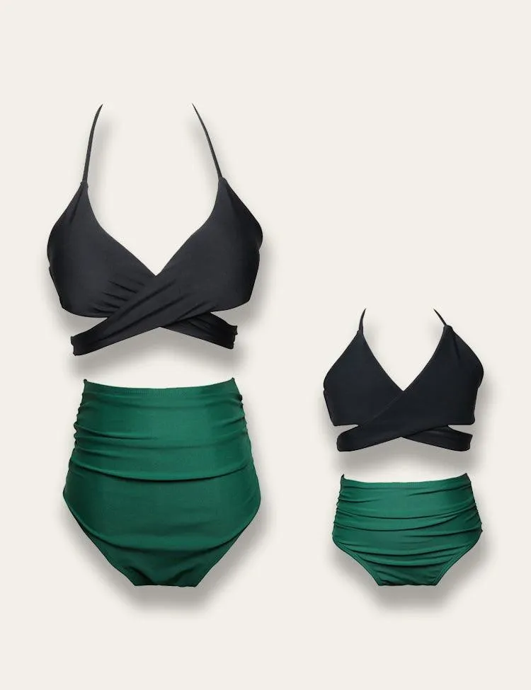 High Waist Ruffled Family Matching Swim Suit - Image 2