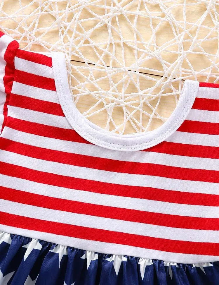 Independence Day Sleeveless Striped Dress - Image 7