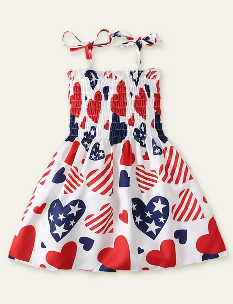 Independence Day Star Heart Printed Dress - Image 3