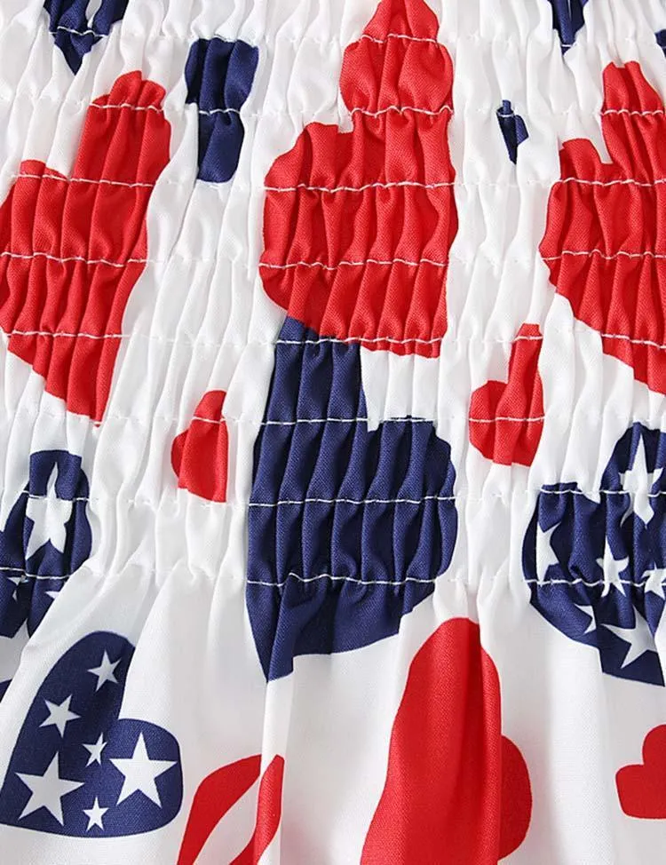 Independence Day Star Heart Printed Dress - Image 4