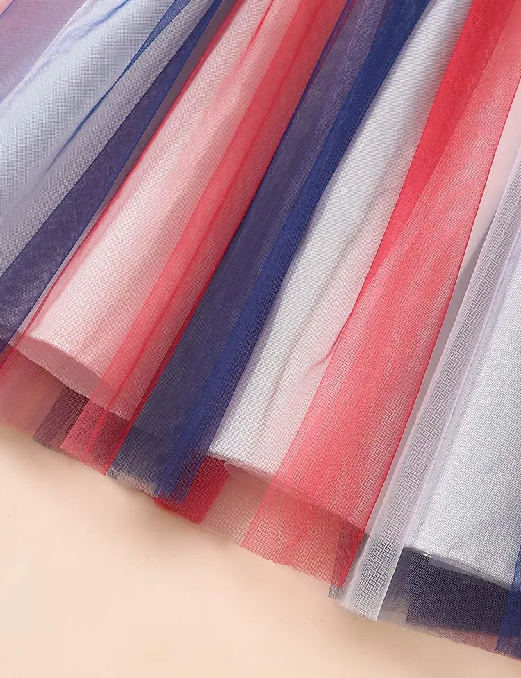 Independence Day Star Striped Bow Sleeveless Dress - Image 2