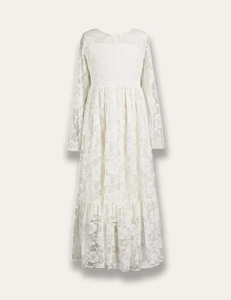 Lace Embroidered Party Dress