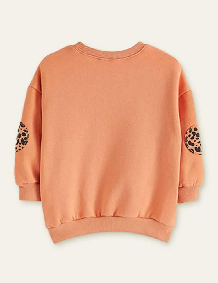 Leopard Appliqué Sweatshirt + Zoo Printed Leggings - Image 2