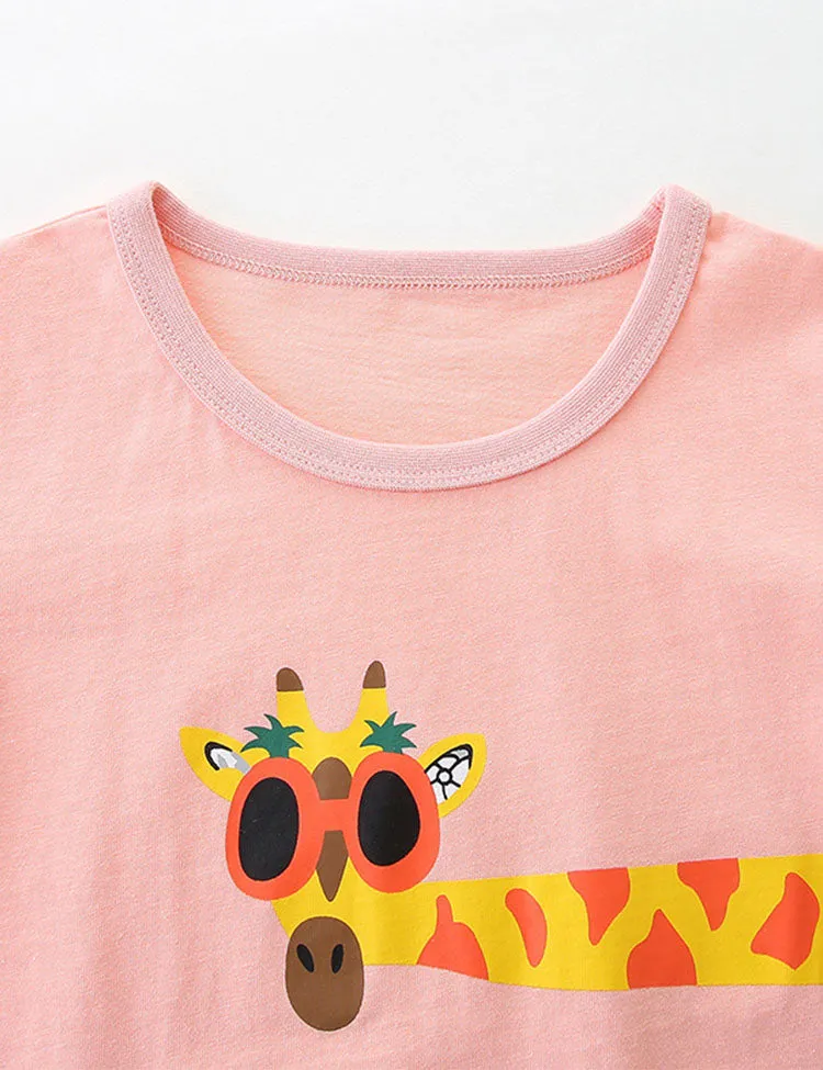 Longnecked Animal Printed T-Shirt - Image 3