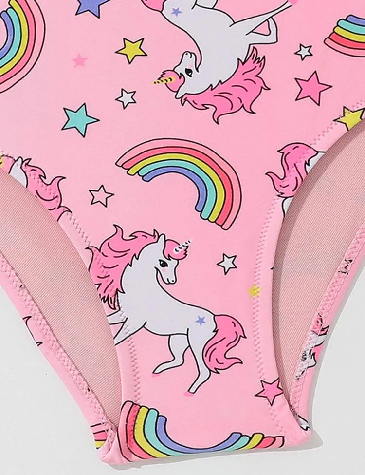 Lovely Unicorn Print Swimsuit - Image 3