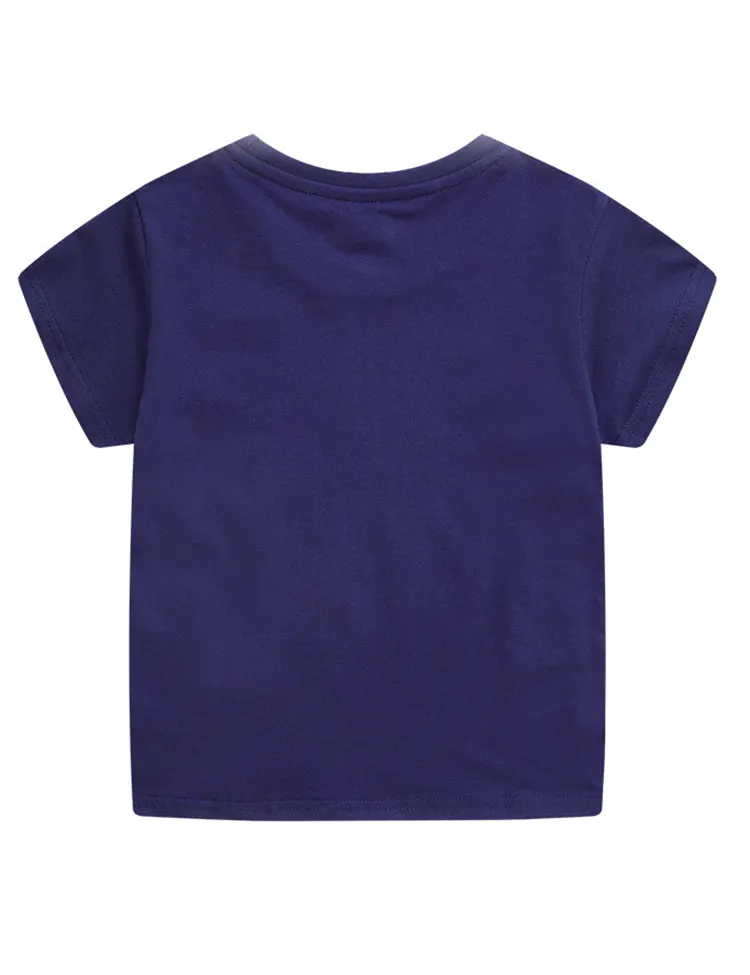 Glowing Dinosaur Printed Cotton T-shirt - Image 2