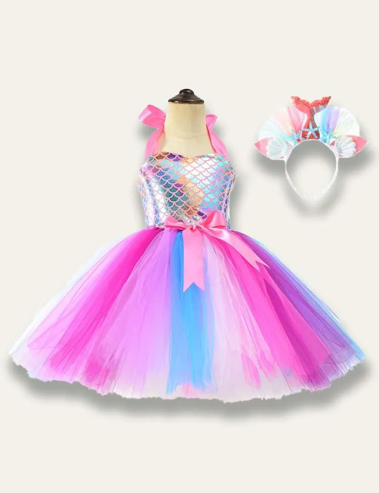 Mermaid Princess Tulle Party Dress - Image 3