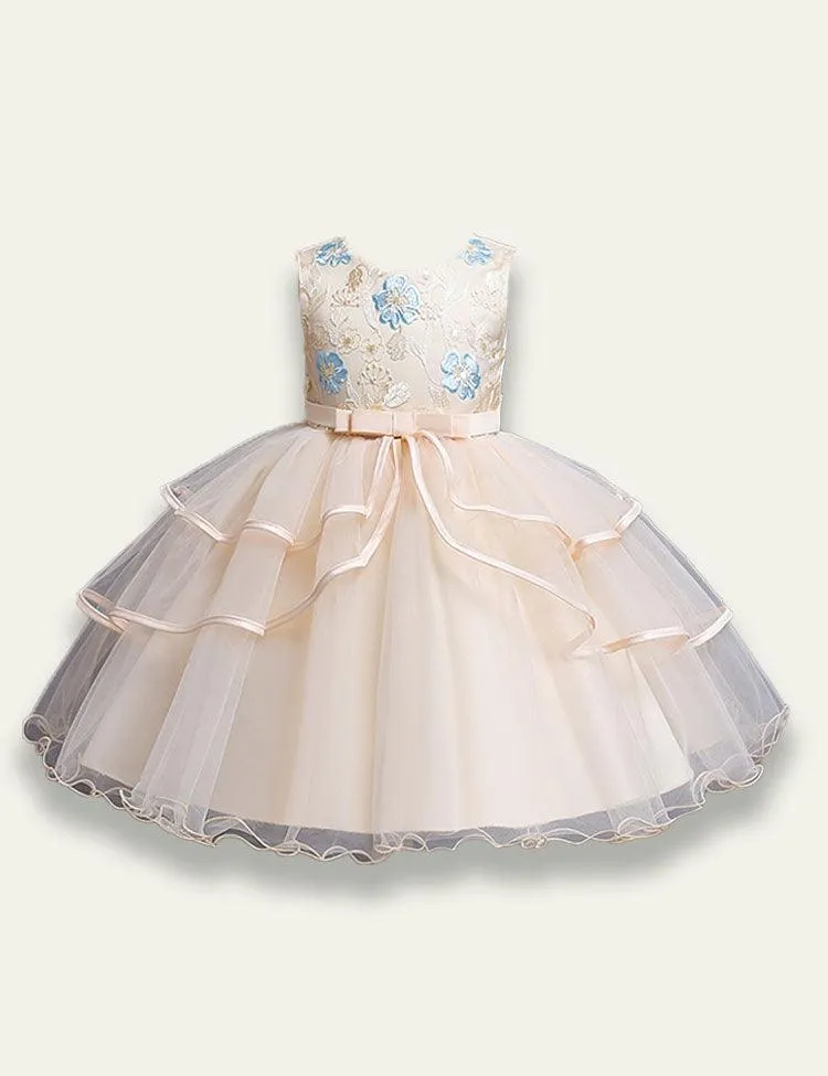 Mesh Embroidery Party Dress - Image 3
