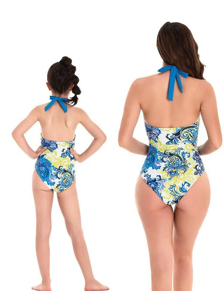 Mom & Me Flower Famliy Matching One Piece Swimsuit - Image 2