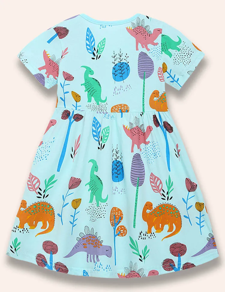Multi Dinosaur Printed Dress - Image 2
