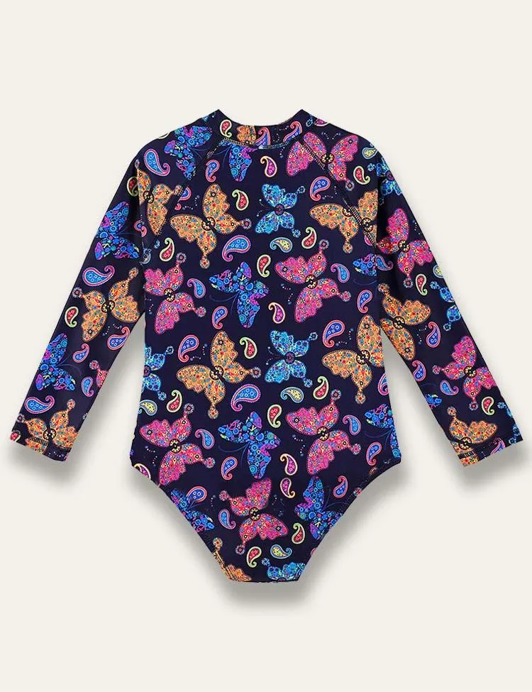 One Piece Butterfly Print Swimsuit - Image 2