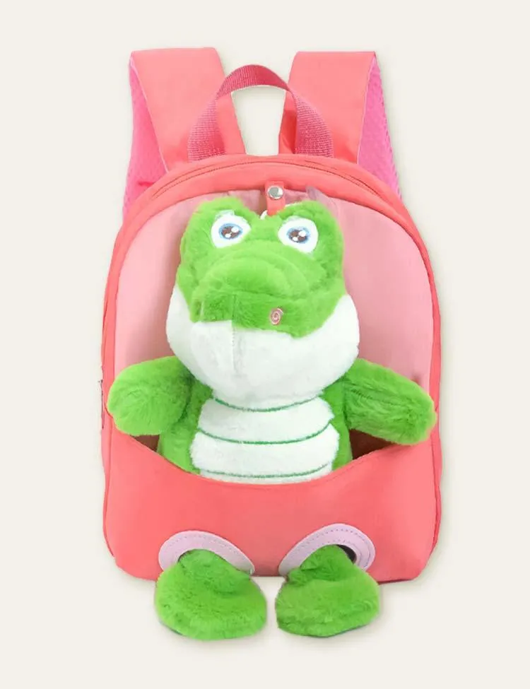 Plush Doll Crocodile Schoolbag Backpack - Image 3