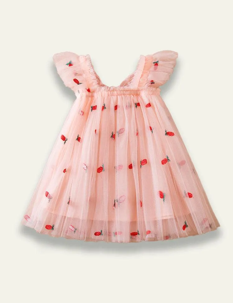 Polka Dot Gauze Party Dress - Image 2