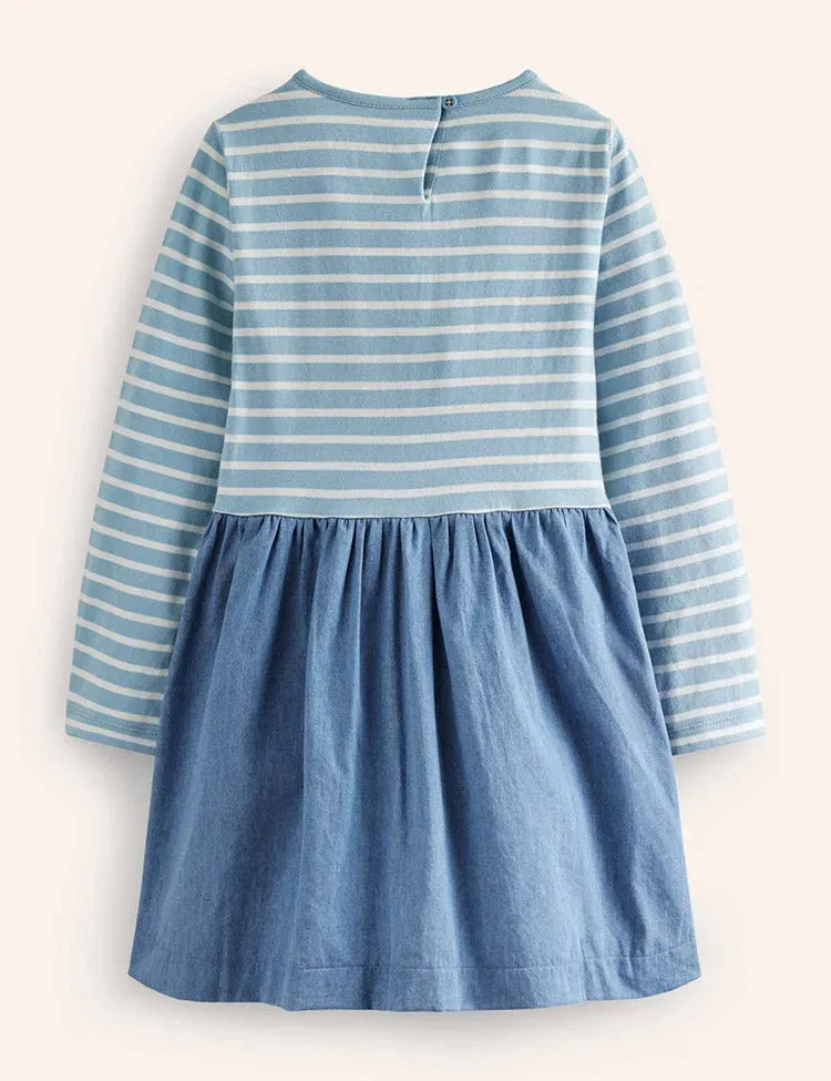 Pony Appliqué Striped Dress - Image 2