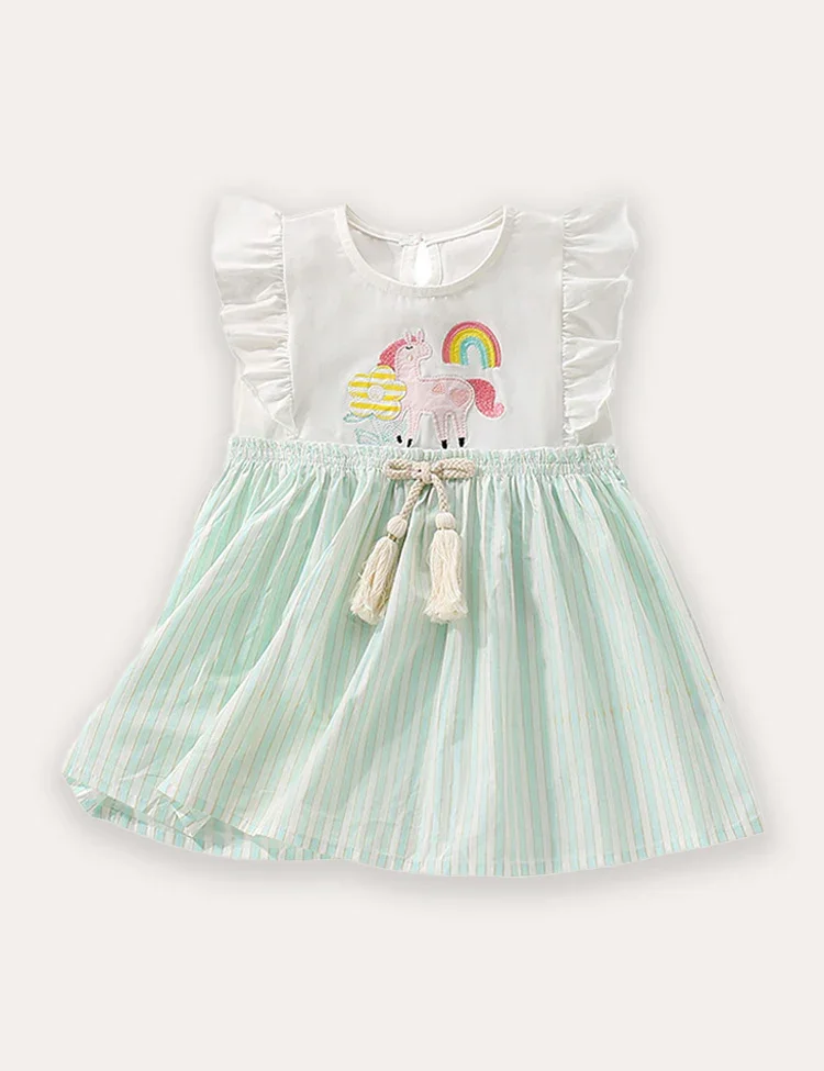 Pony Embroidered Dress