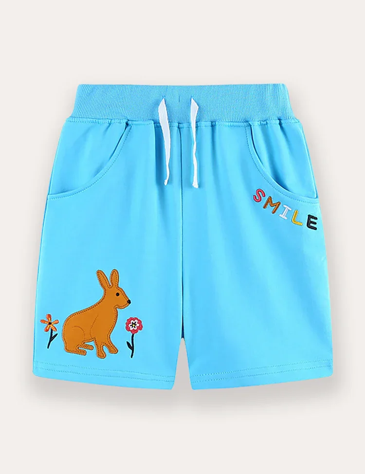 Rabbit Balloon Print T-Shirt and Shorts Set - Image 4