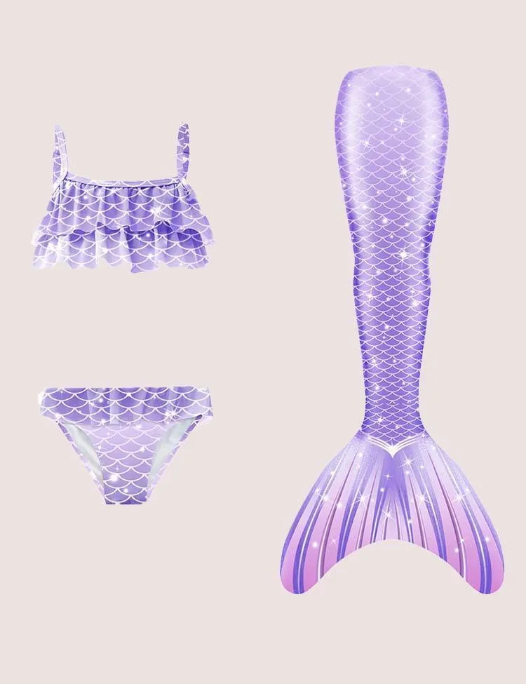 Rainbow Mermaid Tail Swimsuit Set - Image 6
