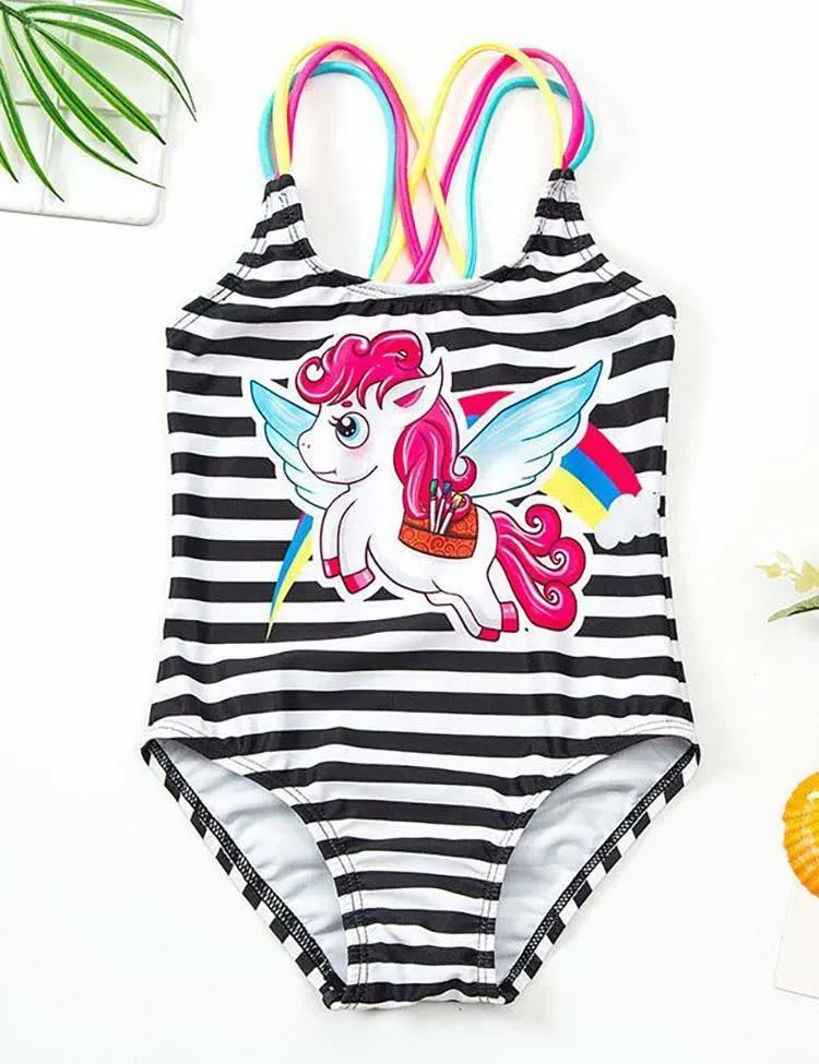 Rainbow Unicorn One-Piece Swimsuit - Image 3
