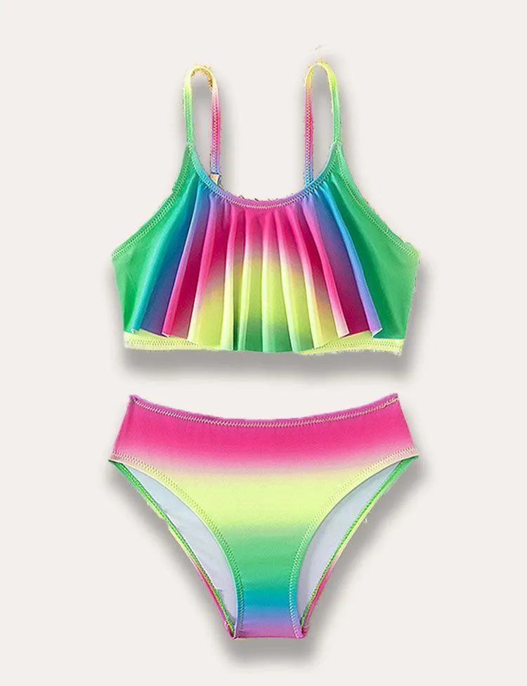 Ruffle Gradient Swimsuit - Image 2