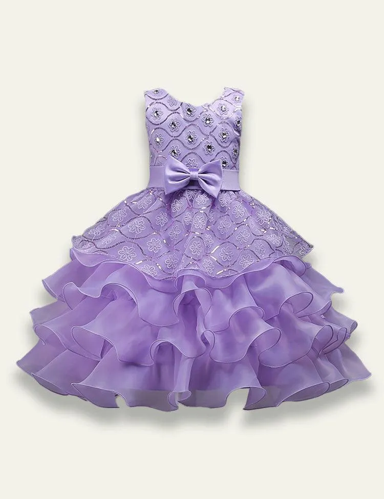 Ruffled Bow Party Dress - Image 3