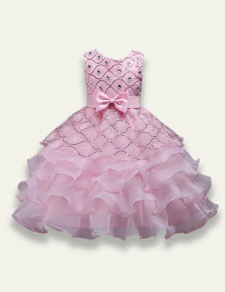 Ruffled Bow Party Dress - Image 4