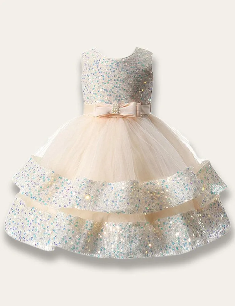 Sequined Pearl Princess Party Dress - Image 3