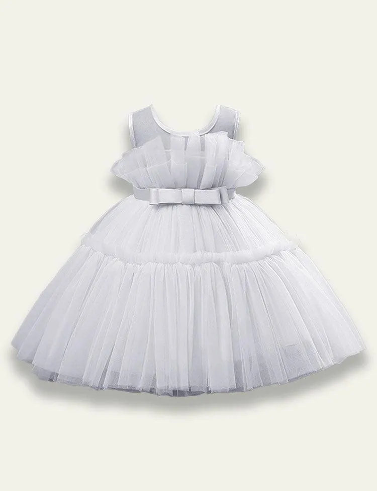 Sleeveless Bow Mesh Party Dress - Image 7