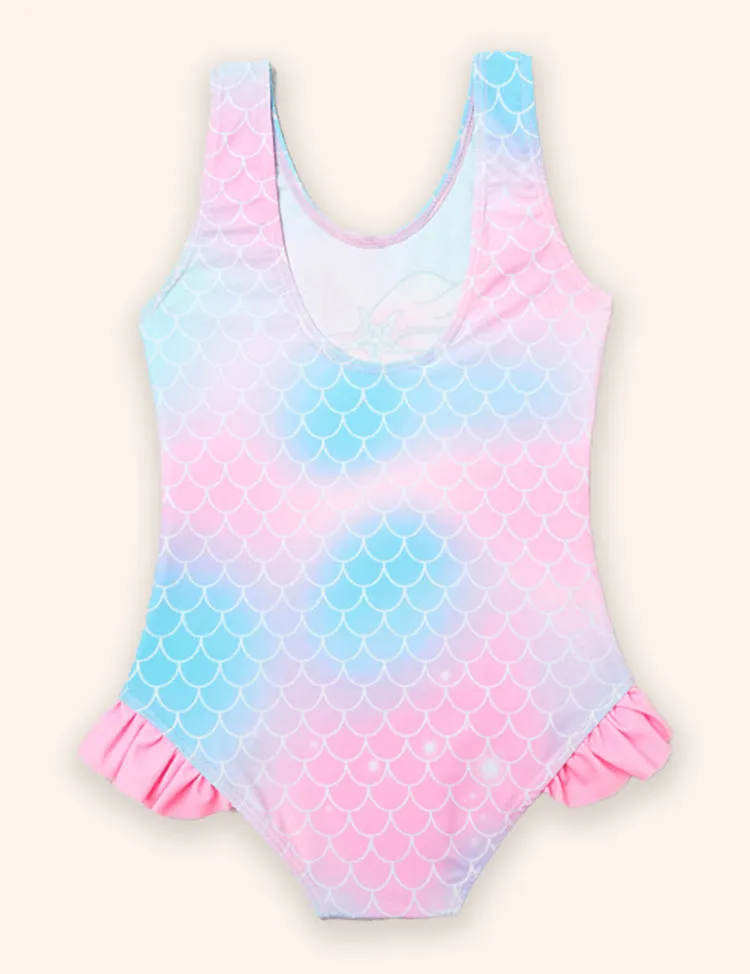 Mermaid Print Lace Swimsuit - Image 2