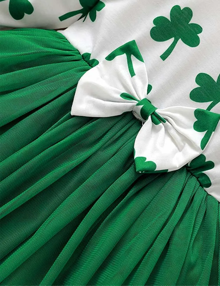 St. Patrick's Day Clover Print Dress - Image 3