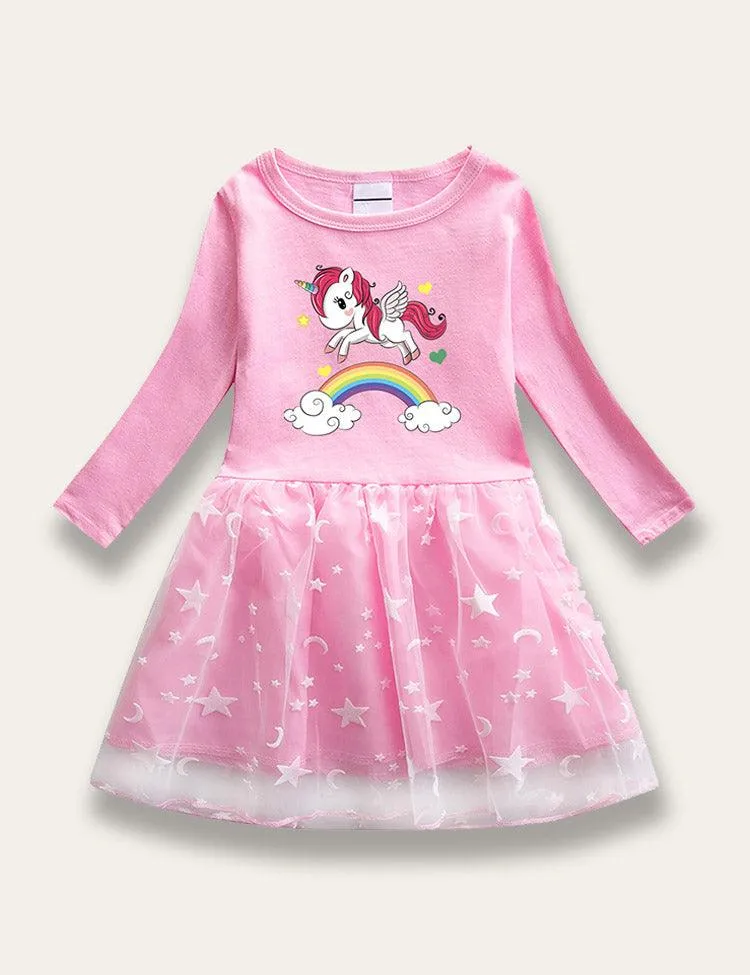 Star Unicorn Tulle Dress - Image 2