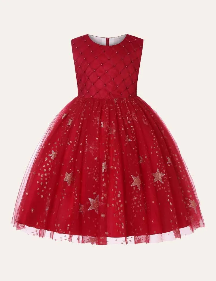 Starry Sequins Mesh Party Dress - Image 2